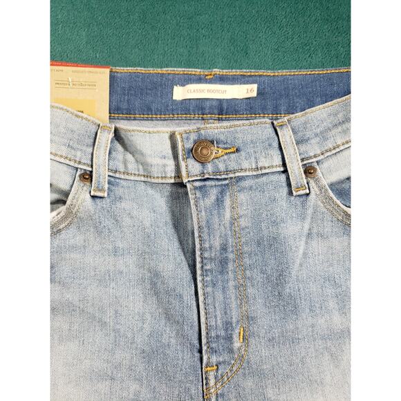 Levis Jeans Size 16 Womens Blue Pants Stretch Denim Mid Rise Classic Bootcut NWT - Picture 7 of 16